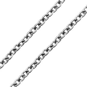 0.6MM Cable Black Plated Chain .925 Solid Sterling Silver Length 16"-20" Inches